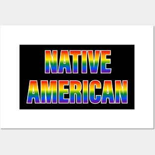 Rainbow Native American LGBTQ Pride Posters and Art